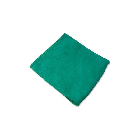 Sp Richards Genuine Joe Microfiber Cloth, Gen. Purpose, Lint Free, 16" x 16", Green, 12/Bag - GJO39505 GJO39505